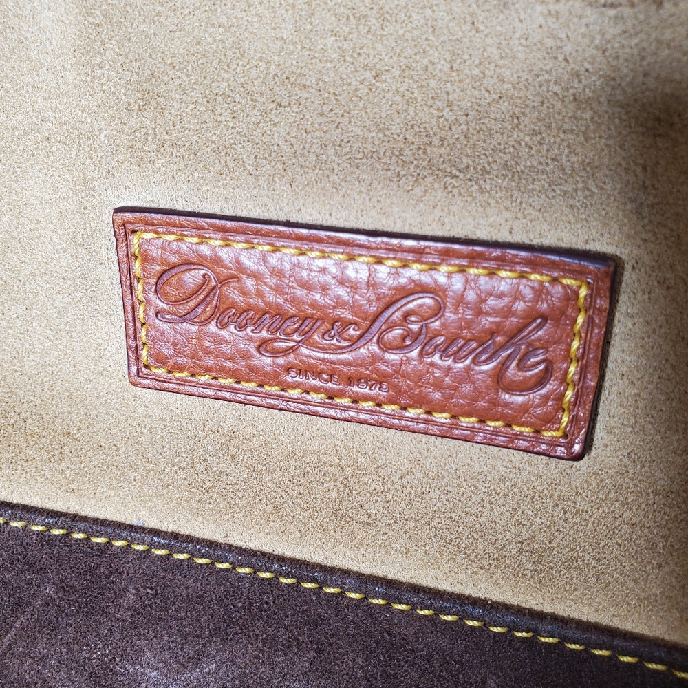 Vintage Dooney & Bourke Suede Leather Tote Bag Tan Boho Feminine - Picture 2 of 11